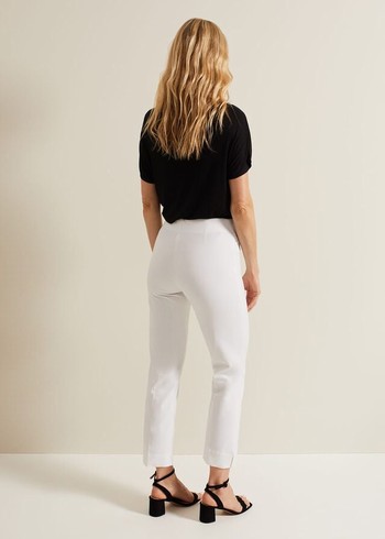 Phase Eight Miah Capris Trousers White USA | 2381479-FZ